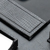 Black Croco-Grain Leather Desk Blotter